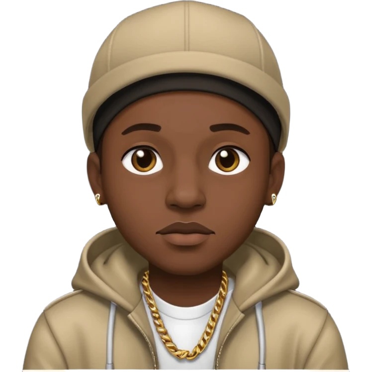 headshot of a male rapper emoji