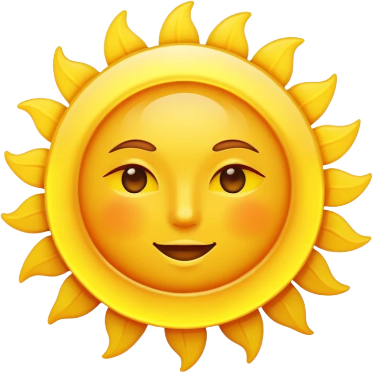bright yellow sun with rays emoji