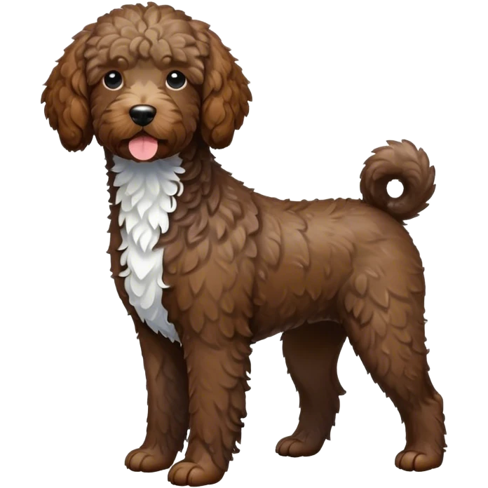 French water dog with white chest emoji