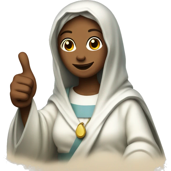 virgin mary thumbs up emoji