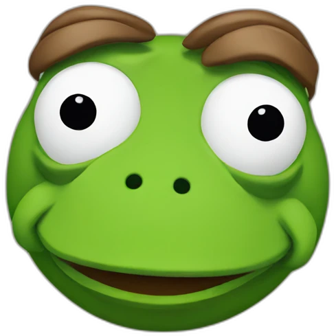 anxious kermit the frog emoji