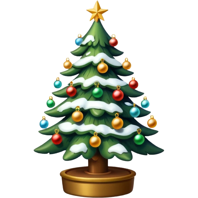 Snowed in christmas tree emoji