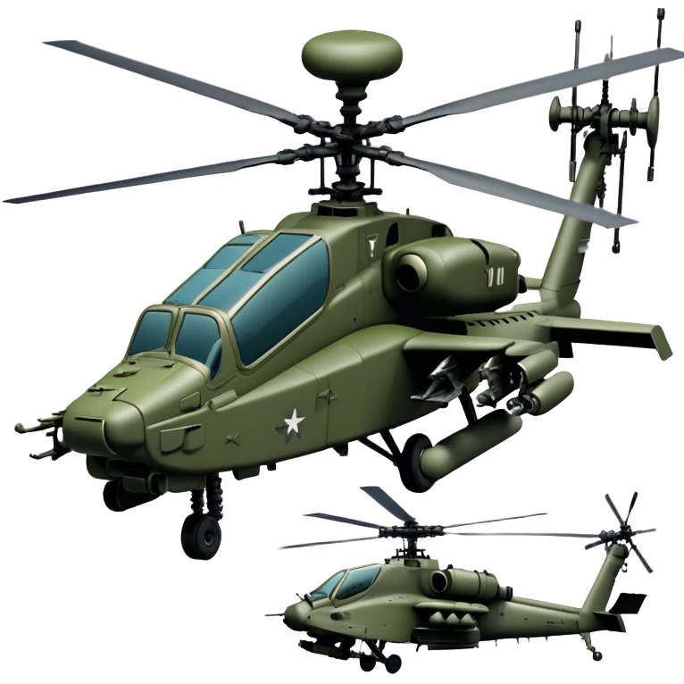 AH-64E Apache - Boeing (Model Year: 2021) (Iconic army green) emoji