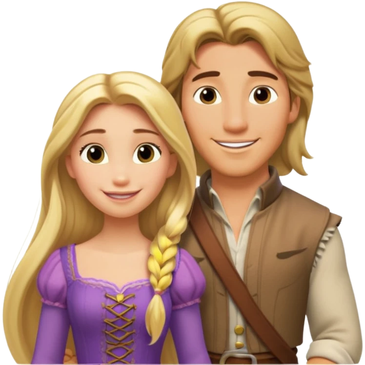 Rapunzel and Flynn  emoji