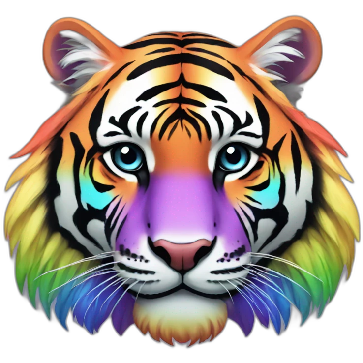 rainbow tiger emoji