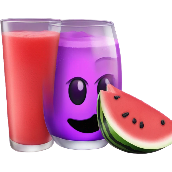 Purple kool aid and watermelon  emoji