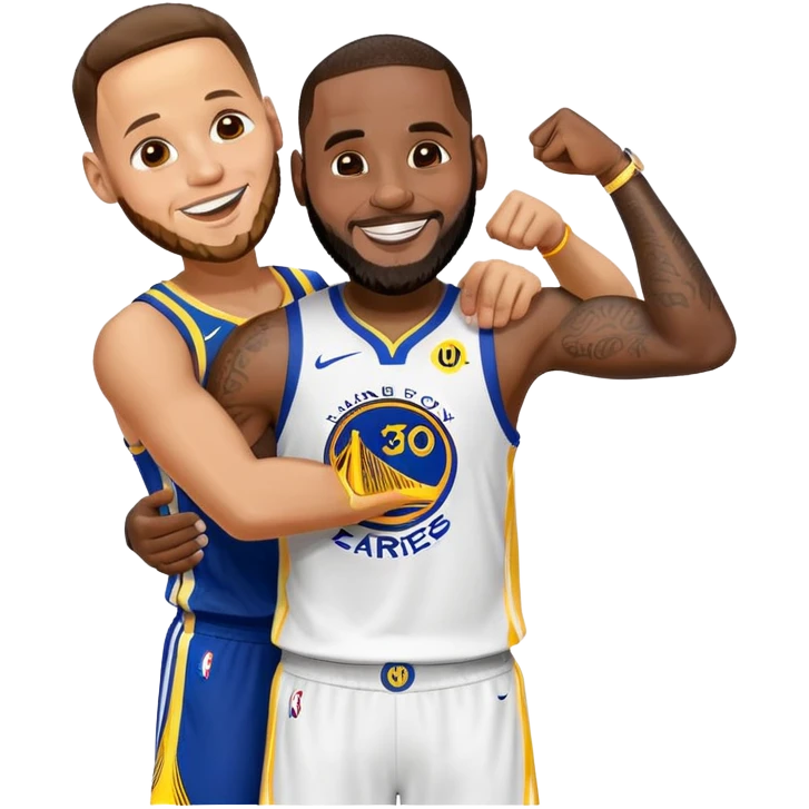 LeBron James kissing Steph curry emoji
