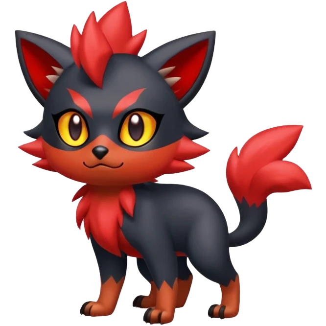 Zorua-Litten-Fakémon-hybrid-creature (full body)  emoji