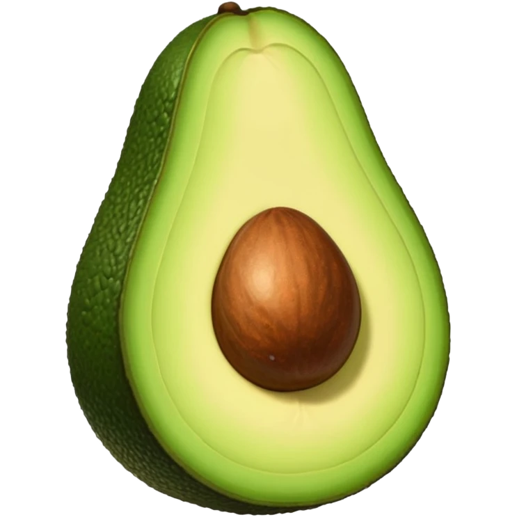 Cartoon Half Avocado emoji