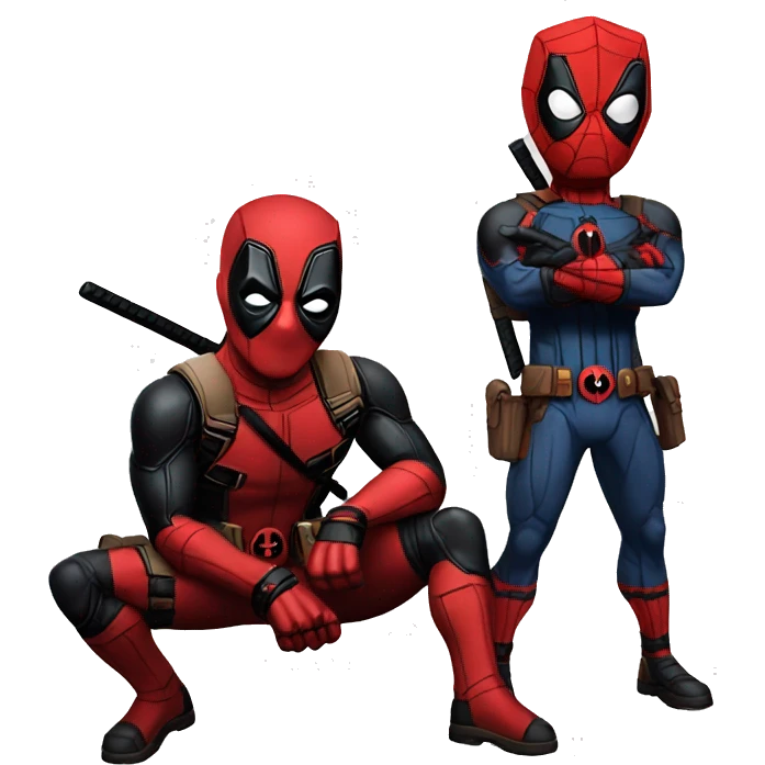 Deadpool avec Spider-Man emoji