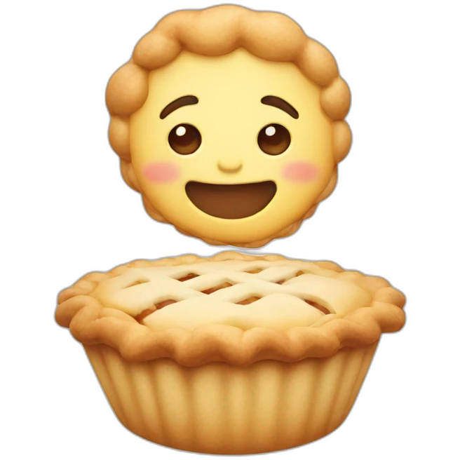 Cute pie emoji