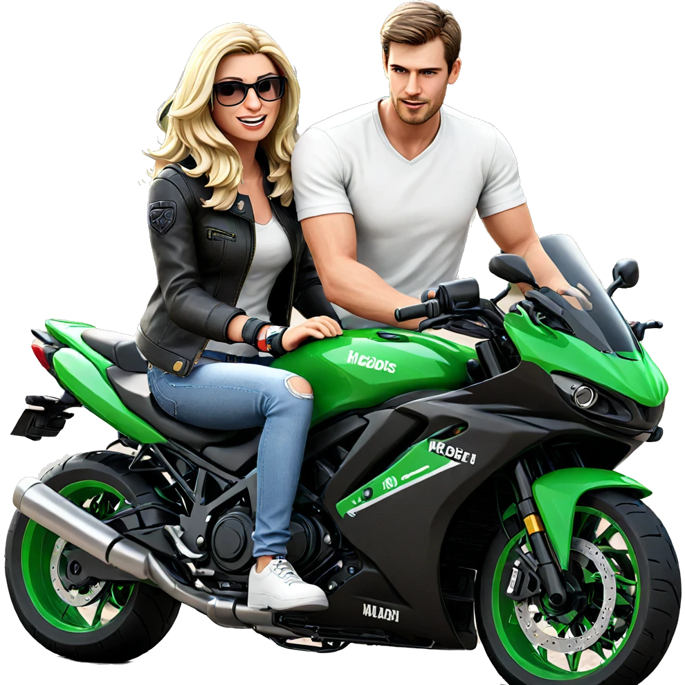 friends on motorcycle adventure emoji