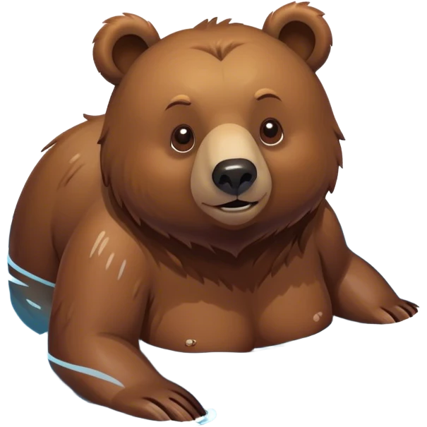 Bear swin lake emoji