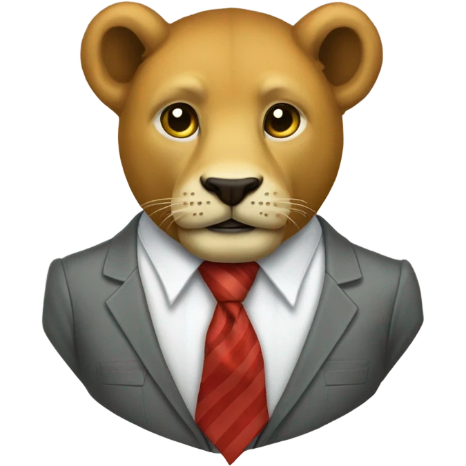 un leon con camisa y corbata  emoji