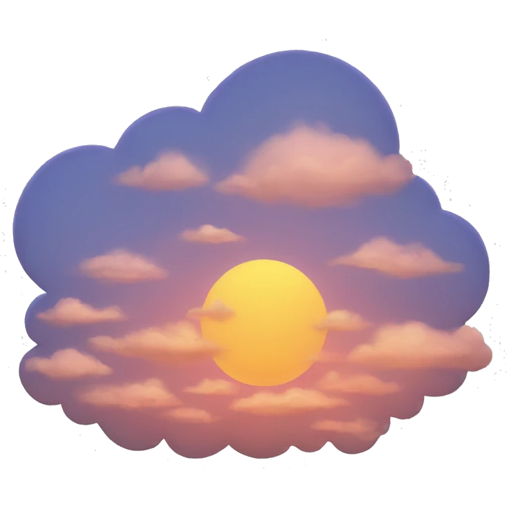 sunset cloud emoji
