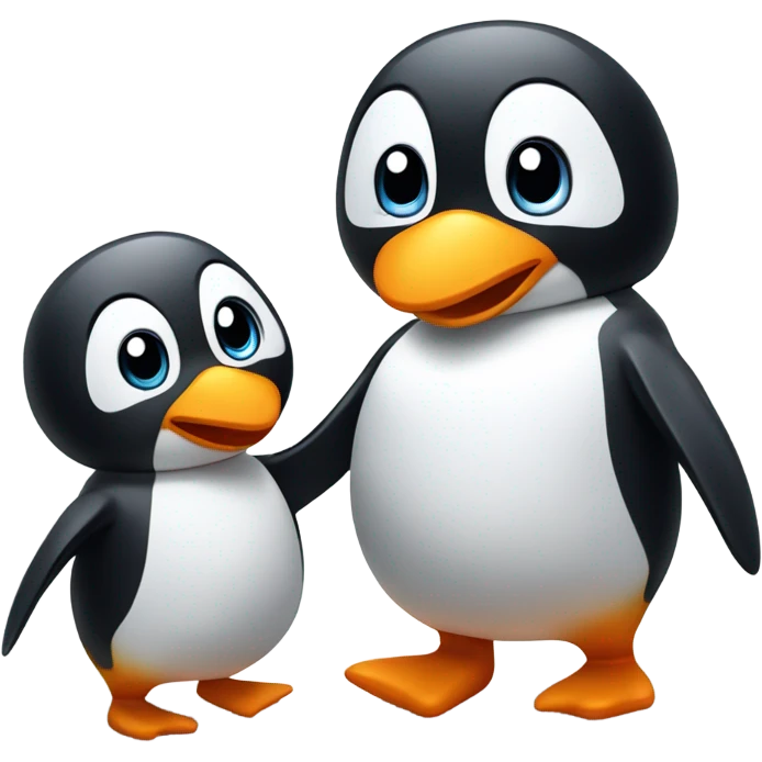 Penguin dancing with his girlfriend on Valentine’s Day  emoji