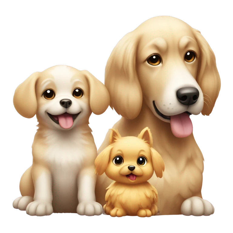Chick and dog emoji