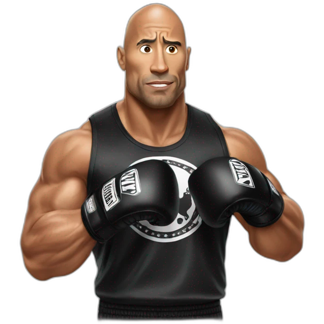 The Rock boxing  emoji