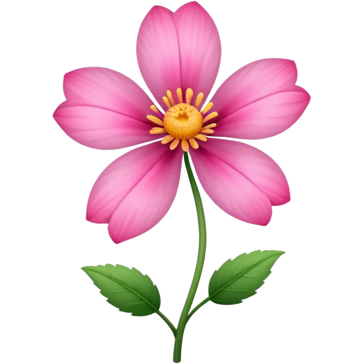 pink flower with a long root emoji
