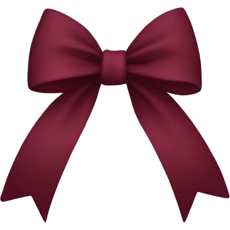 Burgundy bow emoji