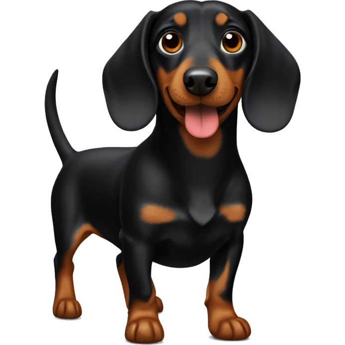 A daschund black dog emoji