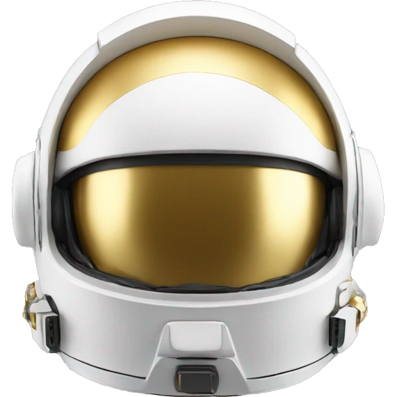astronaut modern helmet only from front with gold visor emoji