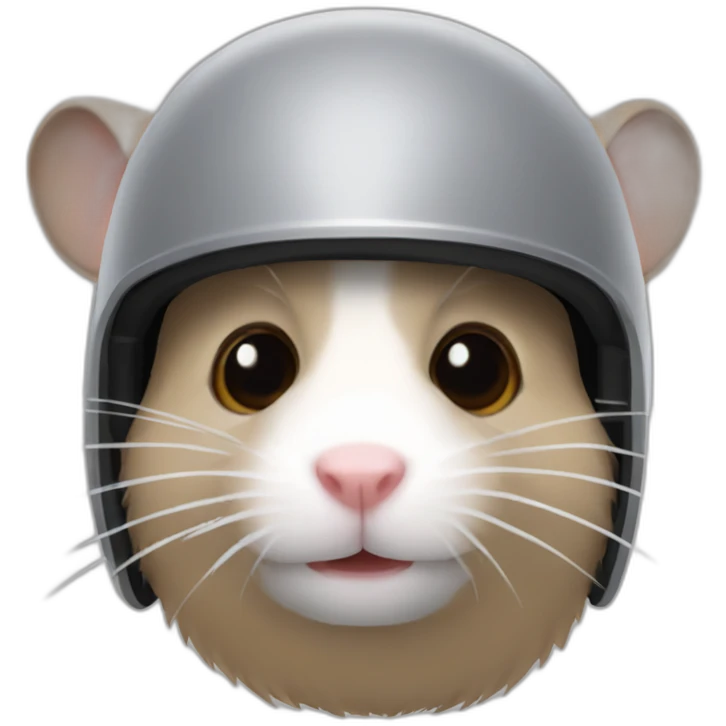 gray-hamster-fullface-helmet emoji