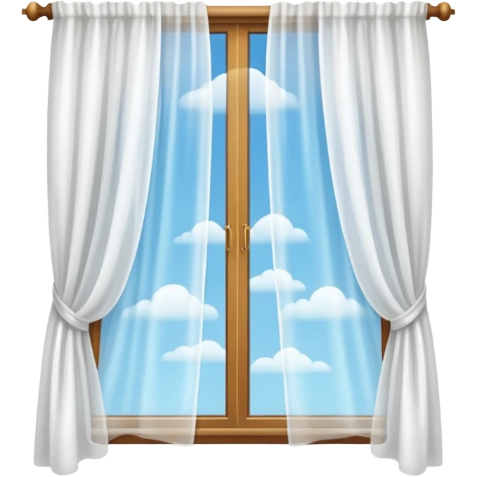 Окно с развивающиеся шторы emoji