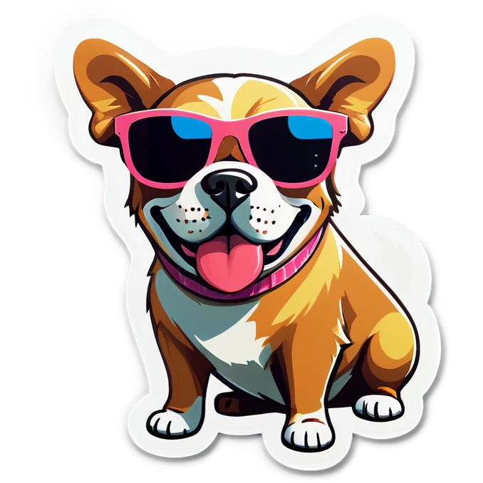 Dog with sunglasses  emoji