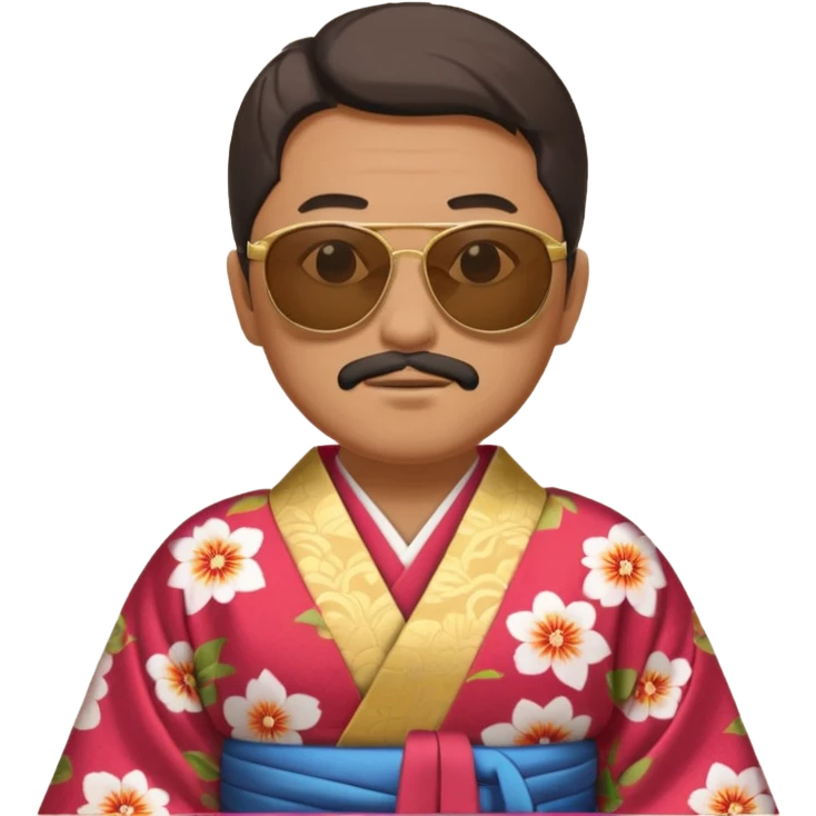 kimono  ancient man with sunglasses emoji