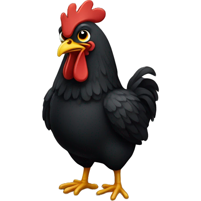 BLACK CHICKEN emoji