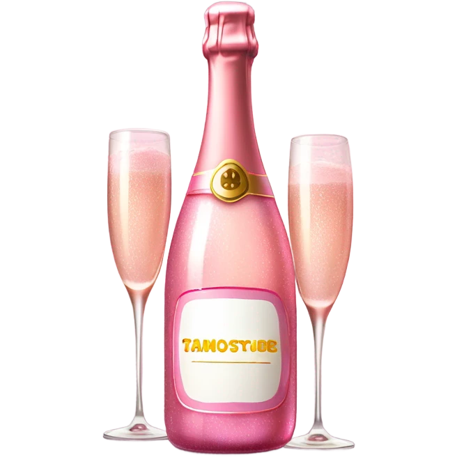 Pink champagne  emoji