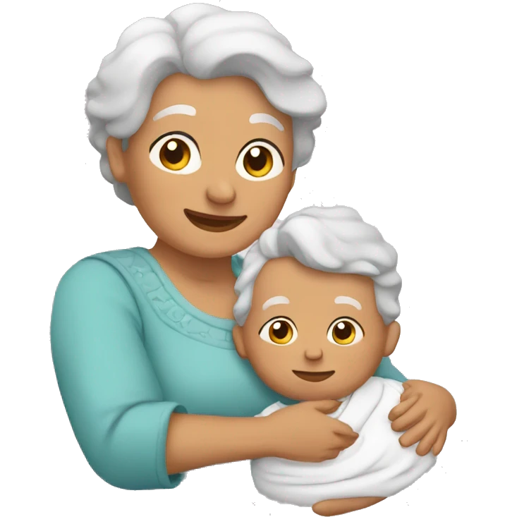 Abuela con bebé emoji