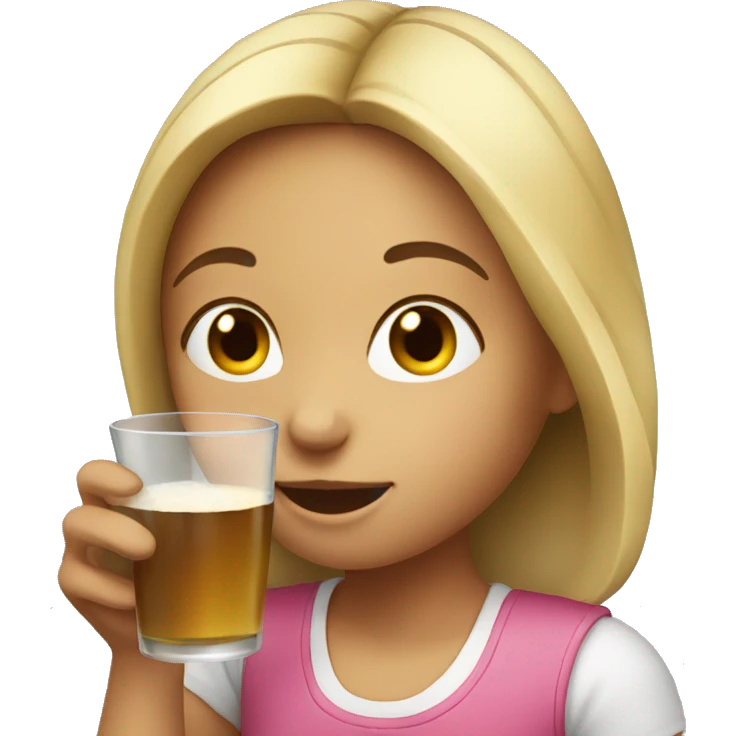 Girl drinking emoji
