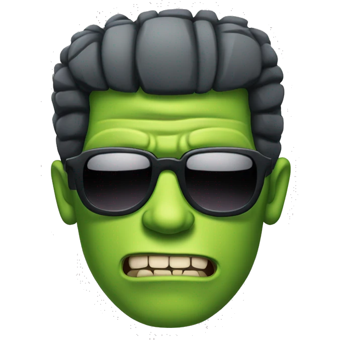 Frankenstein’s monster wearing sunglasses  emoji