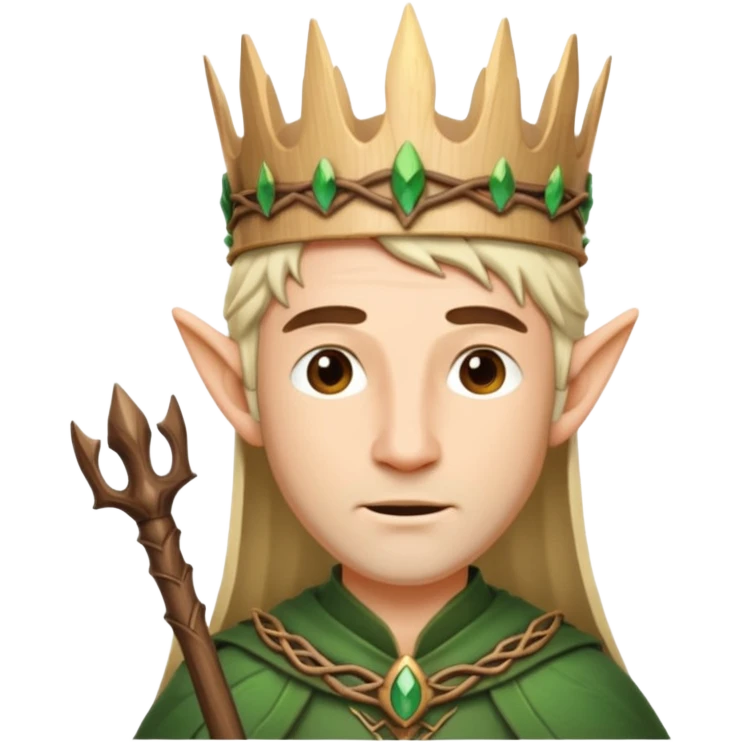 Elven King wooden crown out of sticks emoji
