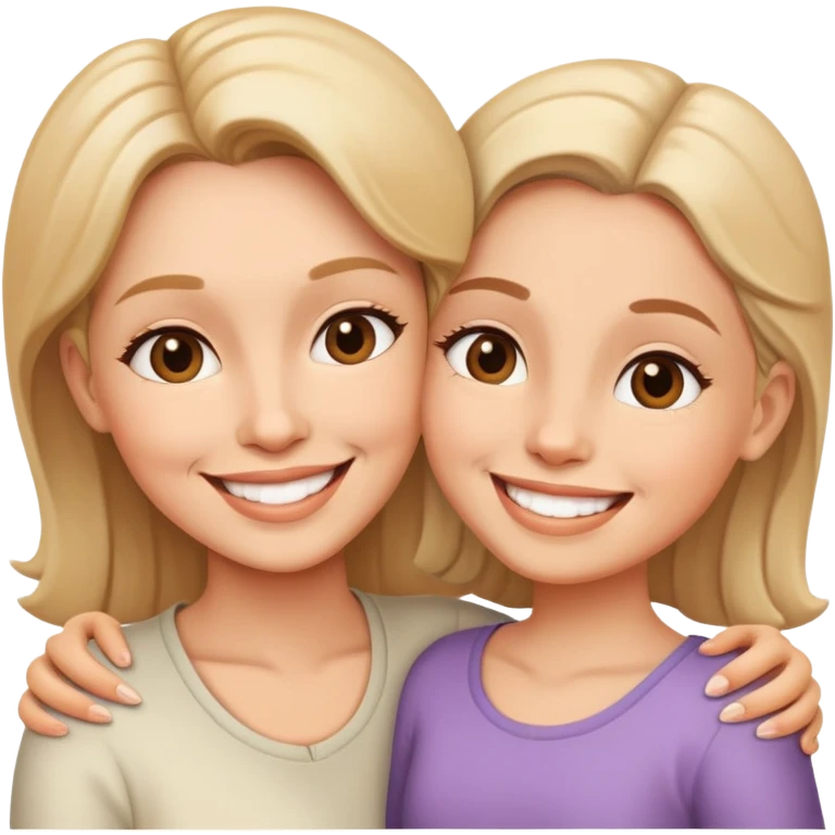 Mom and daughter emoji