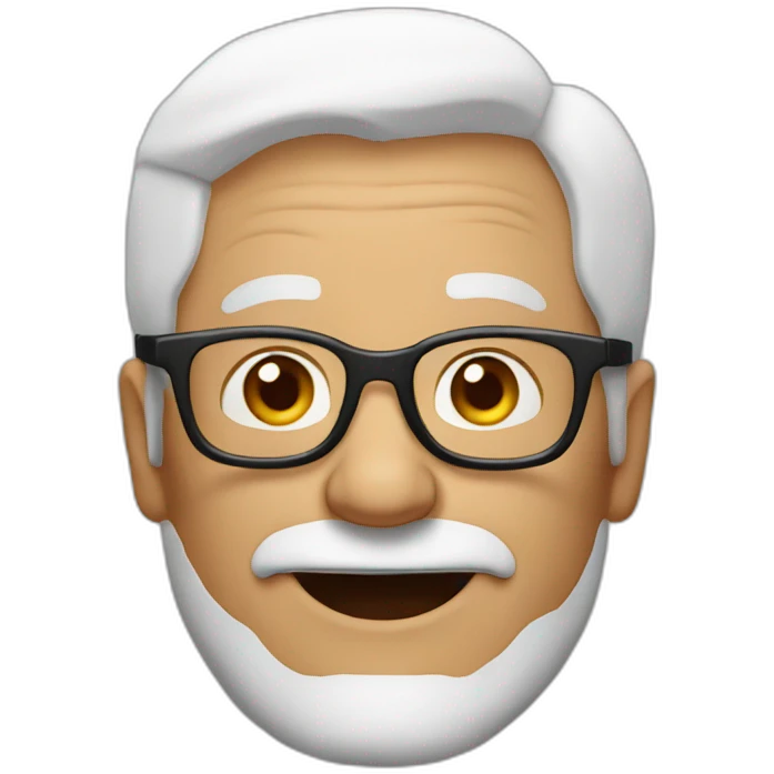 grandpa white glasses 50 years old emoji