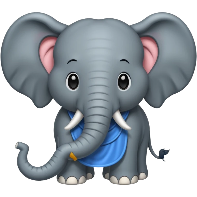  long haired elephant emoji