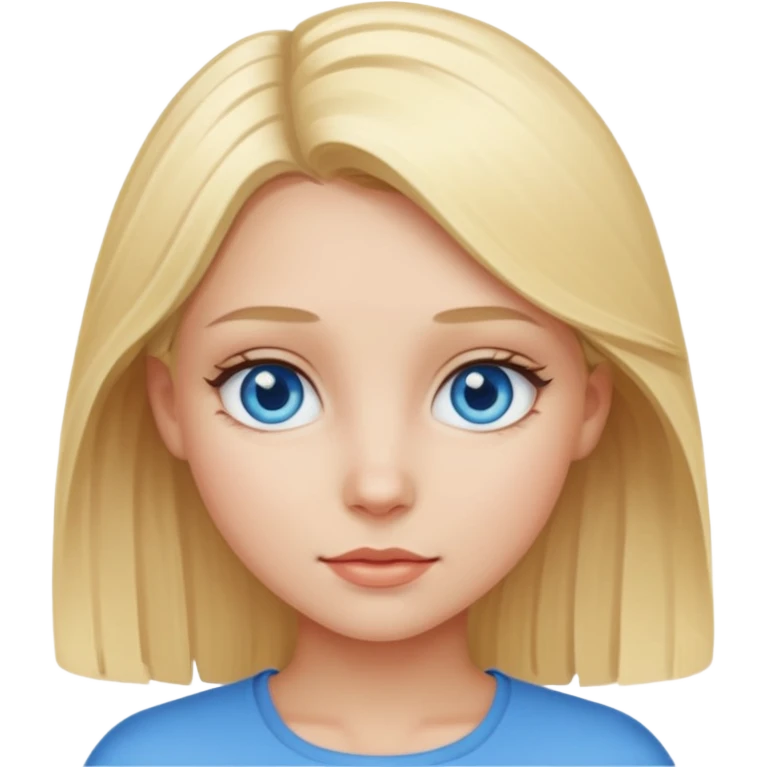 blonde girl with blue eyes emoji