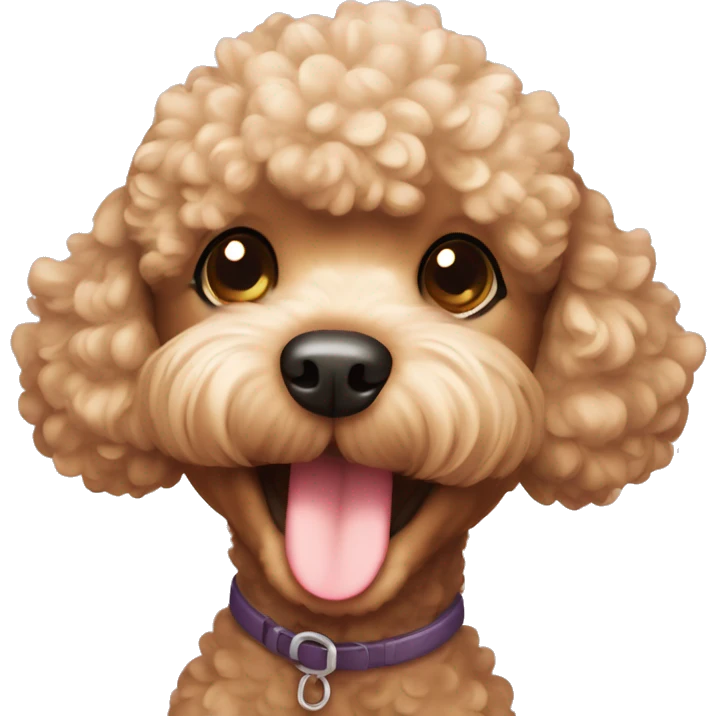 Toy poodle smiling  emoji