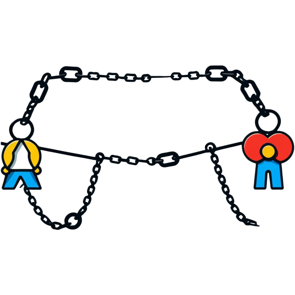 couple connected by a chain emoji