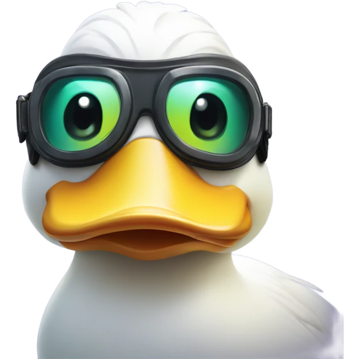 Duck with goggles  emoji