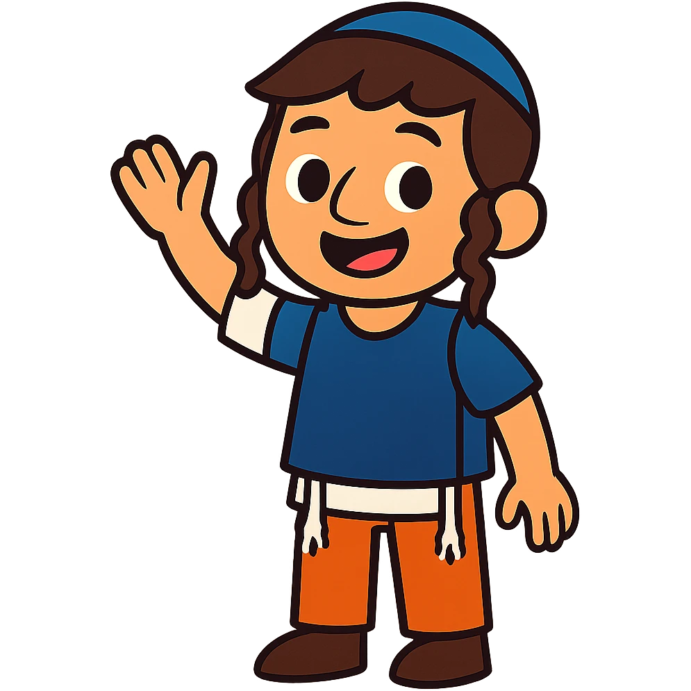 boy with peyos, kippah, and tzitzis emoji