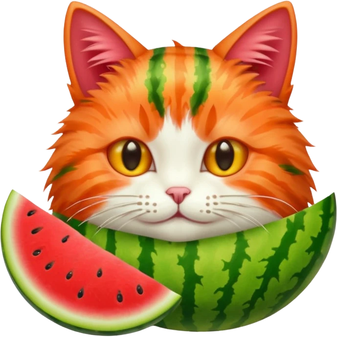 Karpuzlu kedi emoji
