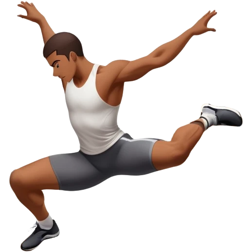 A person leaping between buildings or scaling a wall with agility and precision. The scene captures dynamic motion, showcasing strength, flexibility, and the thrill of urban acrobatics against an urban cityscape backdrop. emoji