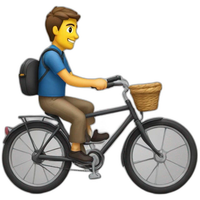 livreur sur un vélo emoji