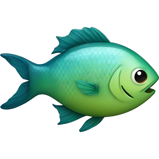 apple in a shape of fish emoji