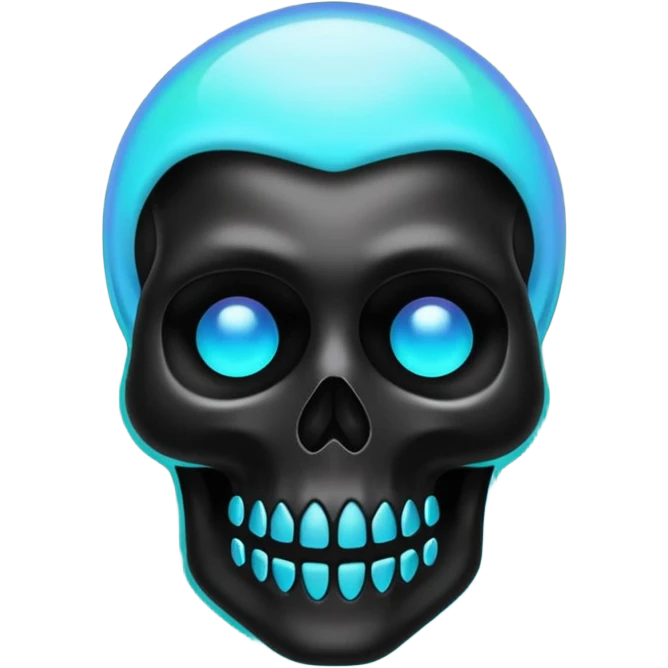 💀iphone emoji with aura skuttle💀 black shape  emoji