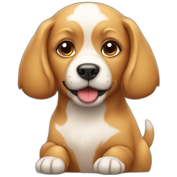 round dog sitting emoji